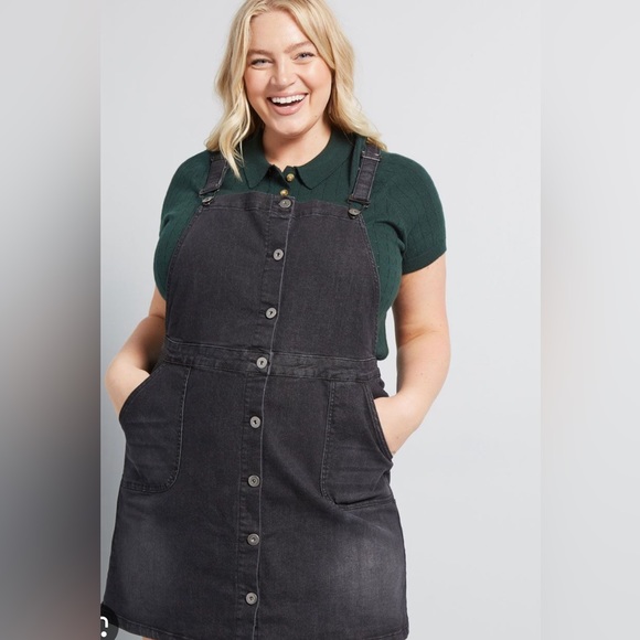 Denim jumper dress - Picture 1 of 4